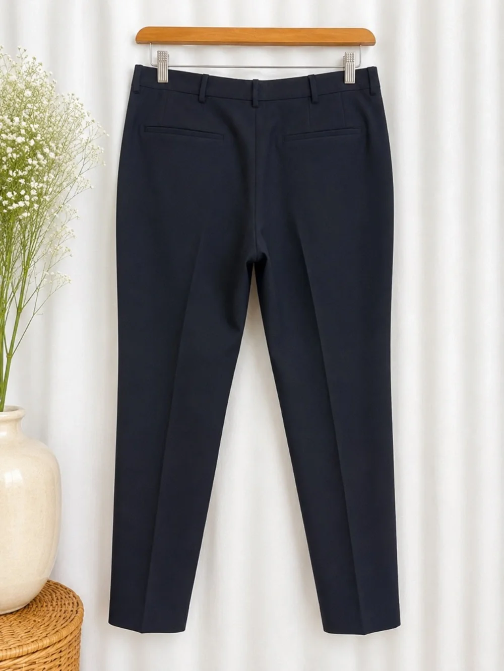 HUGO Hugo Boss Men’s Black 100% Virgin Wool Slim Fit Dress Pants 30R EU 46